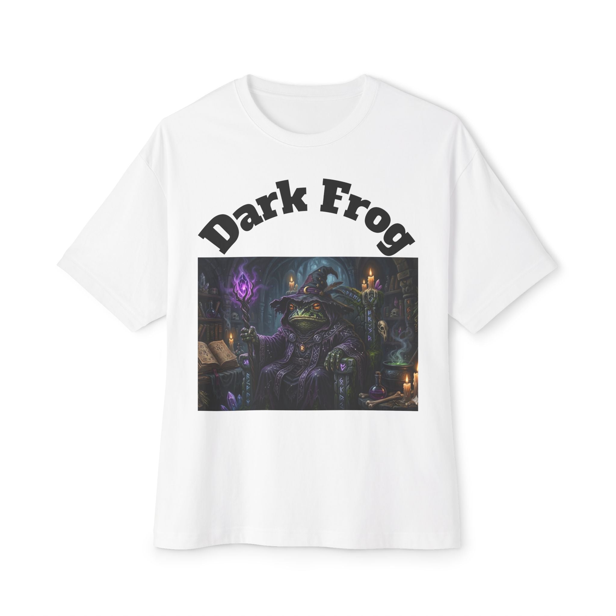 Dark Frog Wizard T-Shirt — Gothic Magic Fantasy Graphic Tee